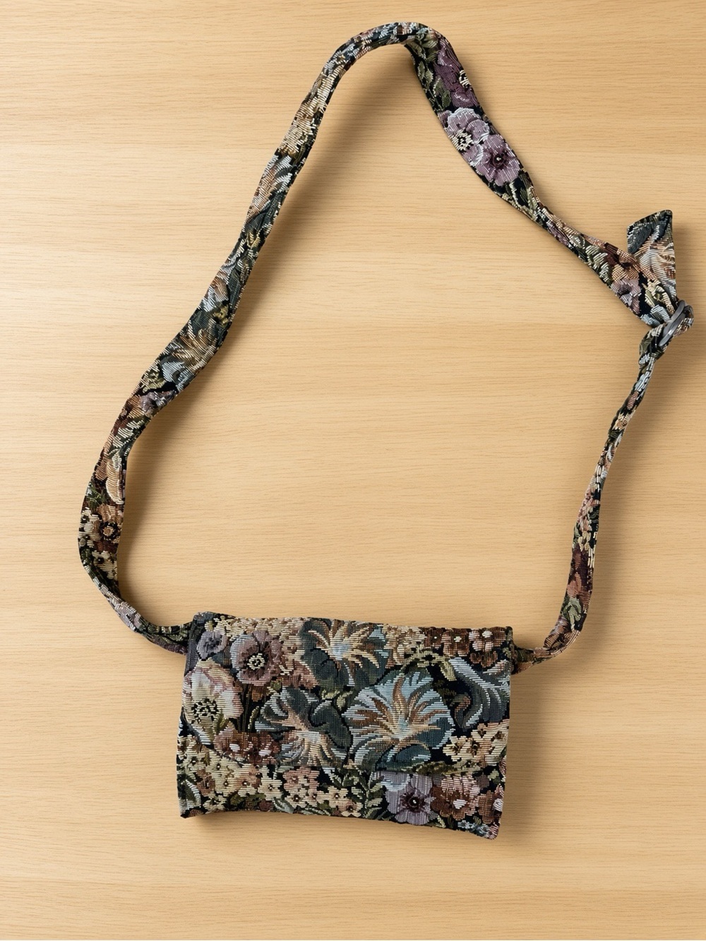 Gypsy Wings Boho Floral Tapestry Foldover Crossbody Bag